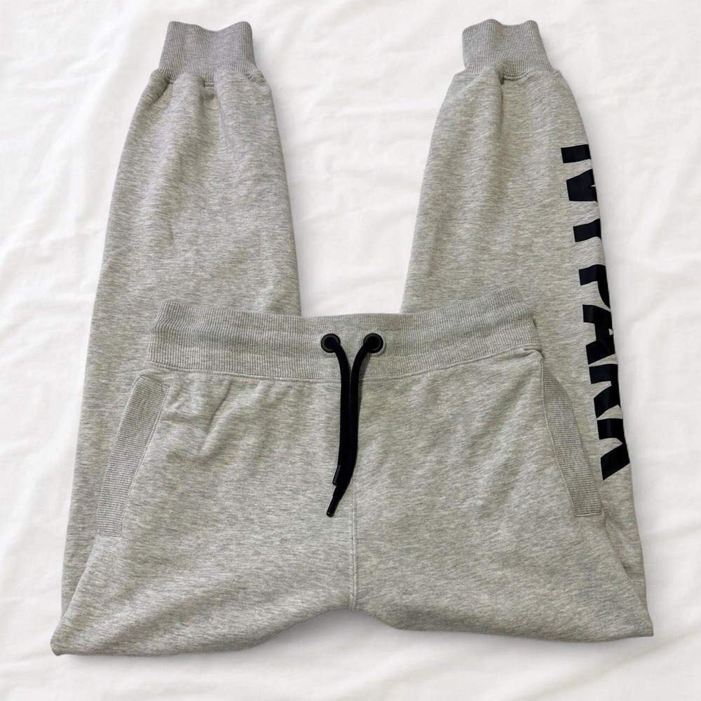 Ivy Park Grey Heather Logo Tapered Joggers Sweatpants XS Beyoncé Athleisure
